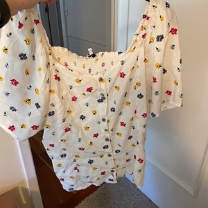 Madewell floral blouse